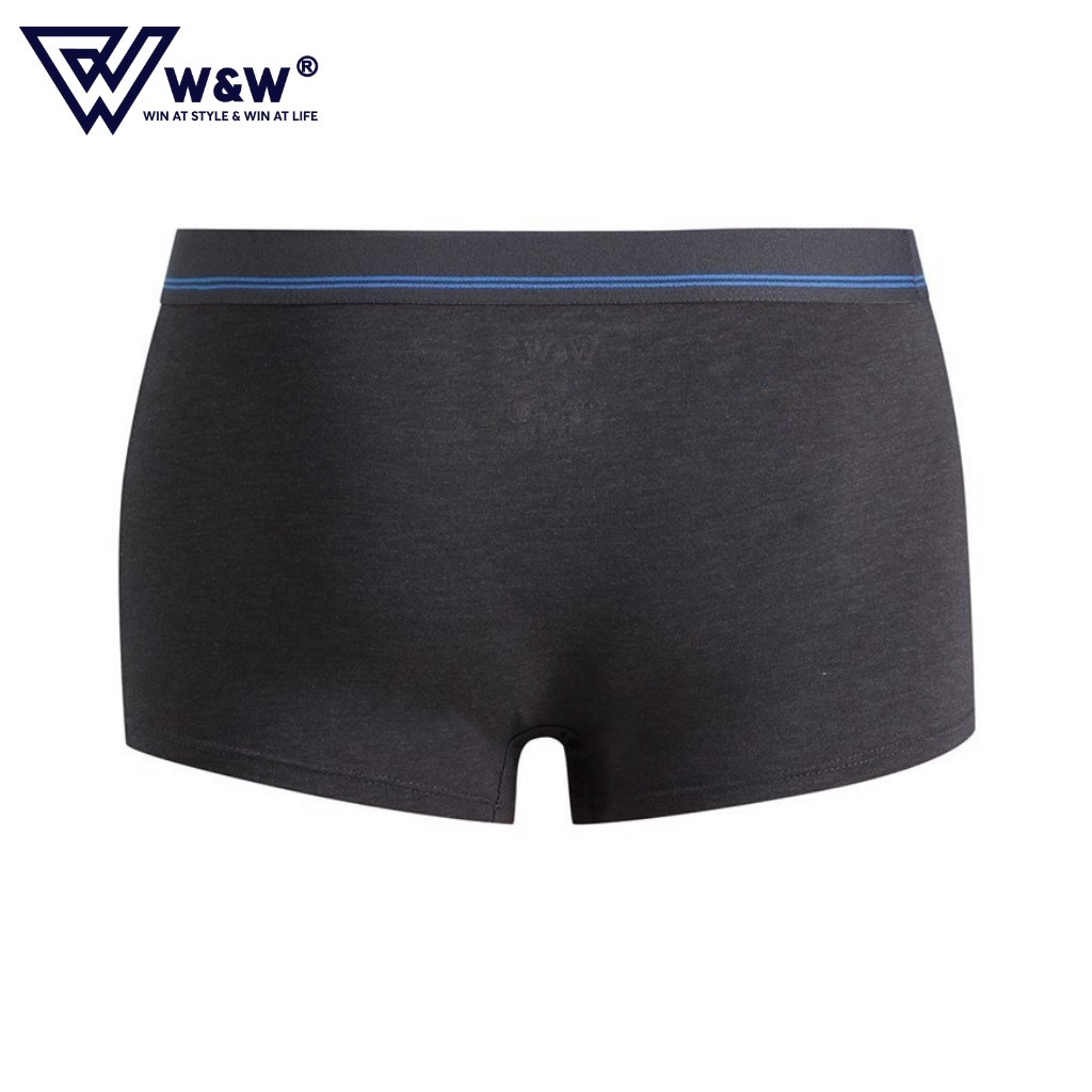 Quần Lót Nam W&amp;W Dáng Boxer Chất Liệu Cao Cấp Mềm Mịn, Đàn Hồi, Kháng Khuẩn Cực Tốt WUW36