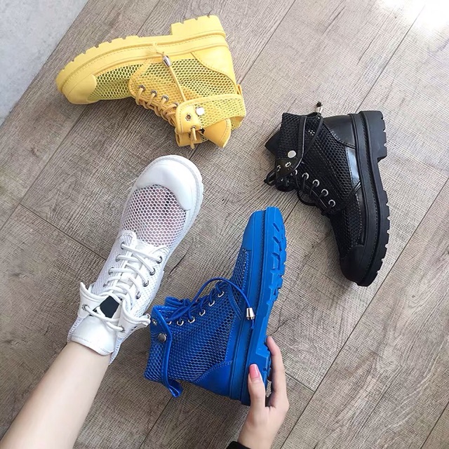 (Order) sz 35-40 Giày sneakers lưới cổ gập 2 kiểu nhiều màu cao câp