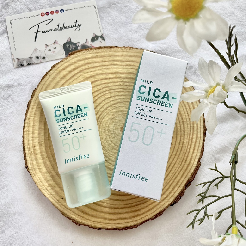 Kem Chống Nắng Nâng Tông Làm Dịu Da Innisfree True Mild Cica Tone-Up Suncreen SPF50+ PA++++