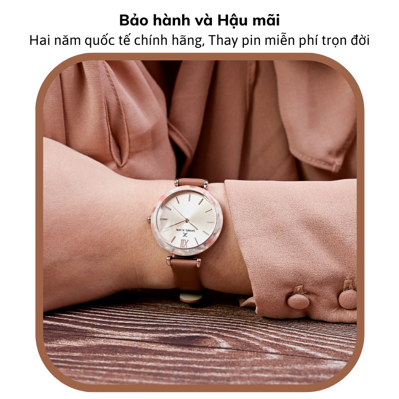 Đồng hồ nữ Daniel Klein Watch DK.1.12544 mặt nhỏ kính cứng chống xước, chống nước, dây thép đeo tay cao cấp chính hãng