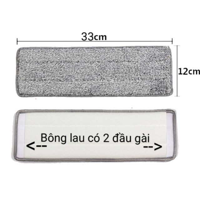 [KT : 33X12CM] Bông Lau Nhà - Lau Sàn - Lau Kính Dùng Cho Cây Lau 360 Độ Có Thùng