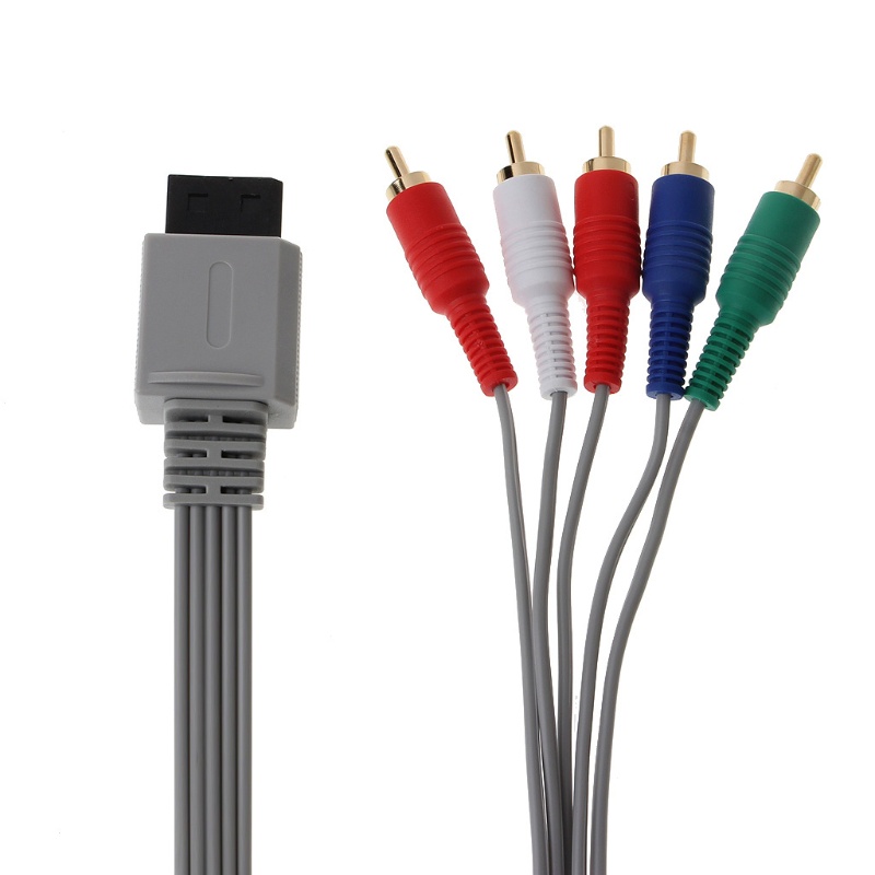 Cáp ChuyểN ĐổI 1 8m 1080P HDTV AV o 5RCA Cho MáY Chơi Game Wii