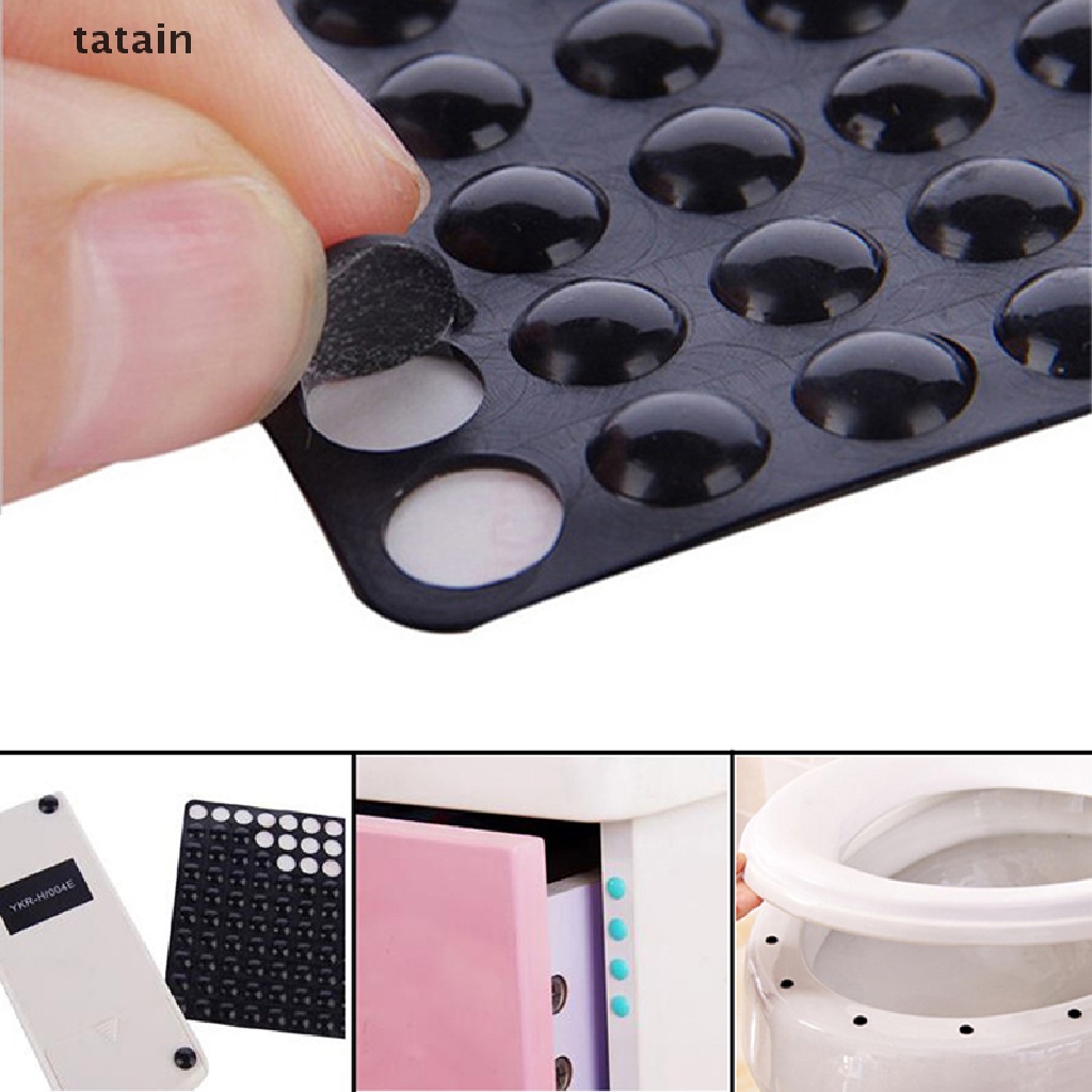 [TAT] 100Pcs Wall Stickers Self Adhesive Door Cabinets Anti-collision Rubber Feet Pad CVX