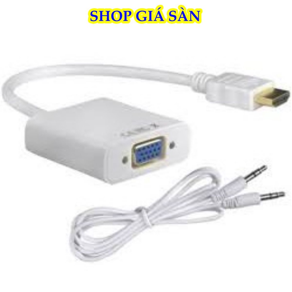 Cáp Chuyển Đổi HDMI Ra VGA-AV. Hdmi To Vga Có Âm Thanh Hàng Chất Lượng 1080P. Bảo Hành 6 Tháng