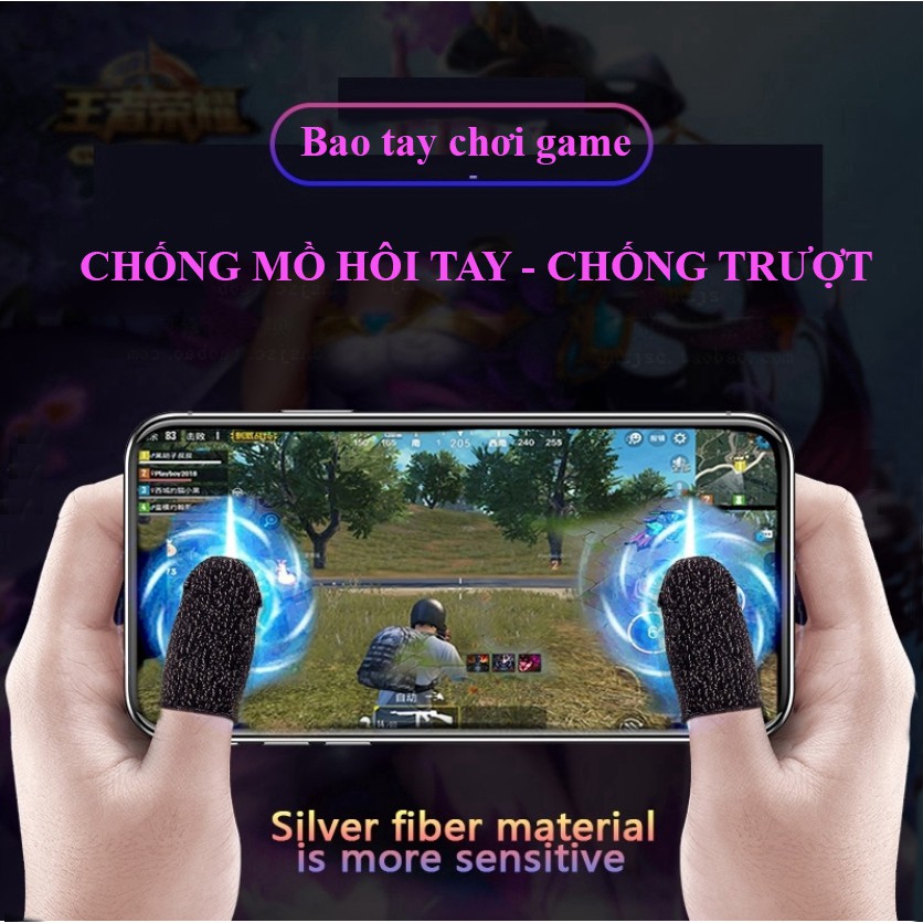 Bộ 2 cái Găng Tay Chơi Game Cảm Ứng trên Điện Thoại Chống Mồ Hôi, Chống Trượt Gear Chuyên Game Mobile