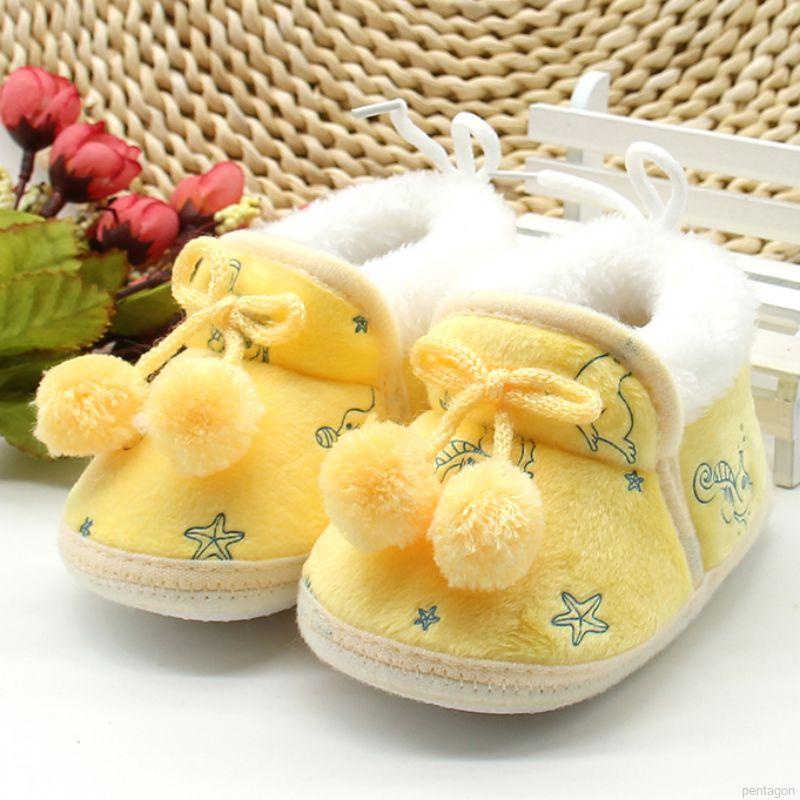 Giày Bốt Cotton Chống Trượt Giữ Ấm Cho Bé Walkers