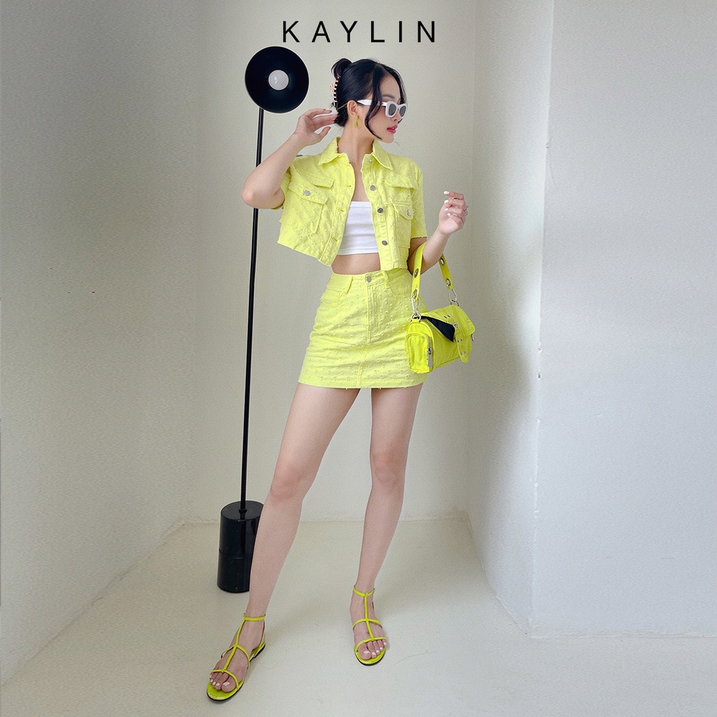 Set bộ áo và váy jean xù phong cách KAYLIN - N1745