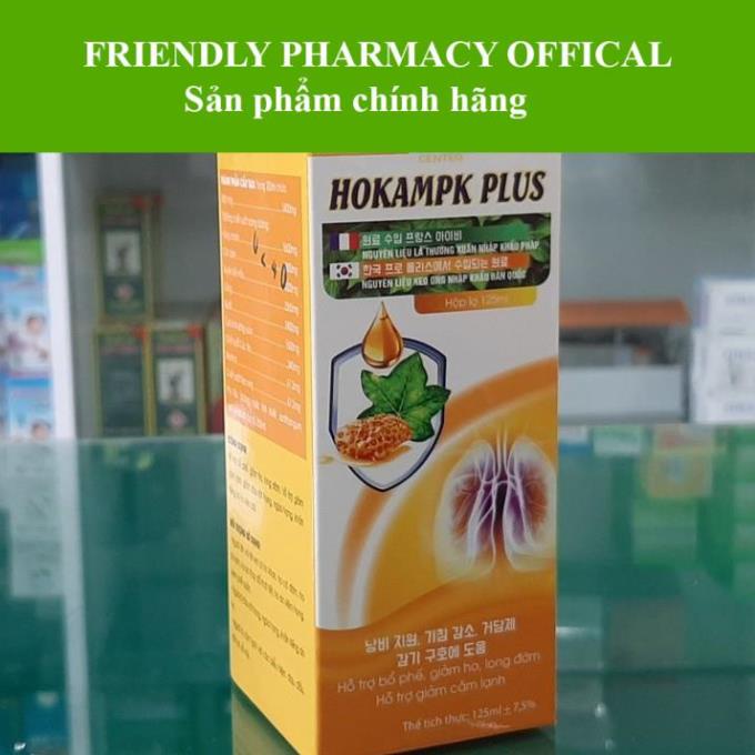 HOKAMPK PLUS – Hỗ trợ giảm ho, bổ phế, long đờm, khản tiếng, đau rát họng (125ml)