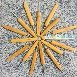 Kim móc cán gỗ, móc len cán gỗ