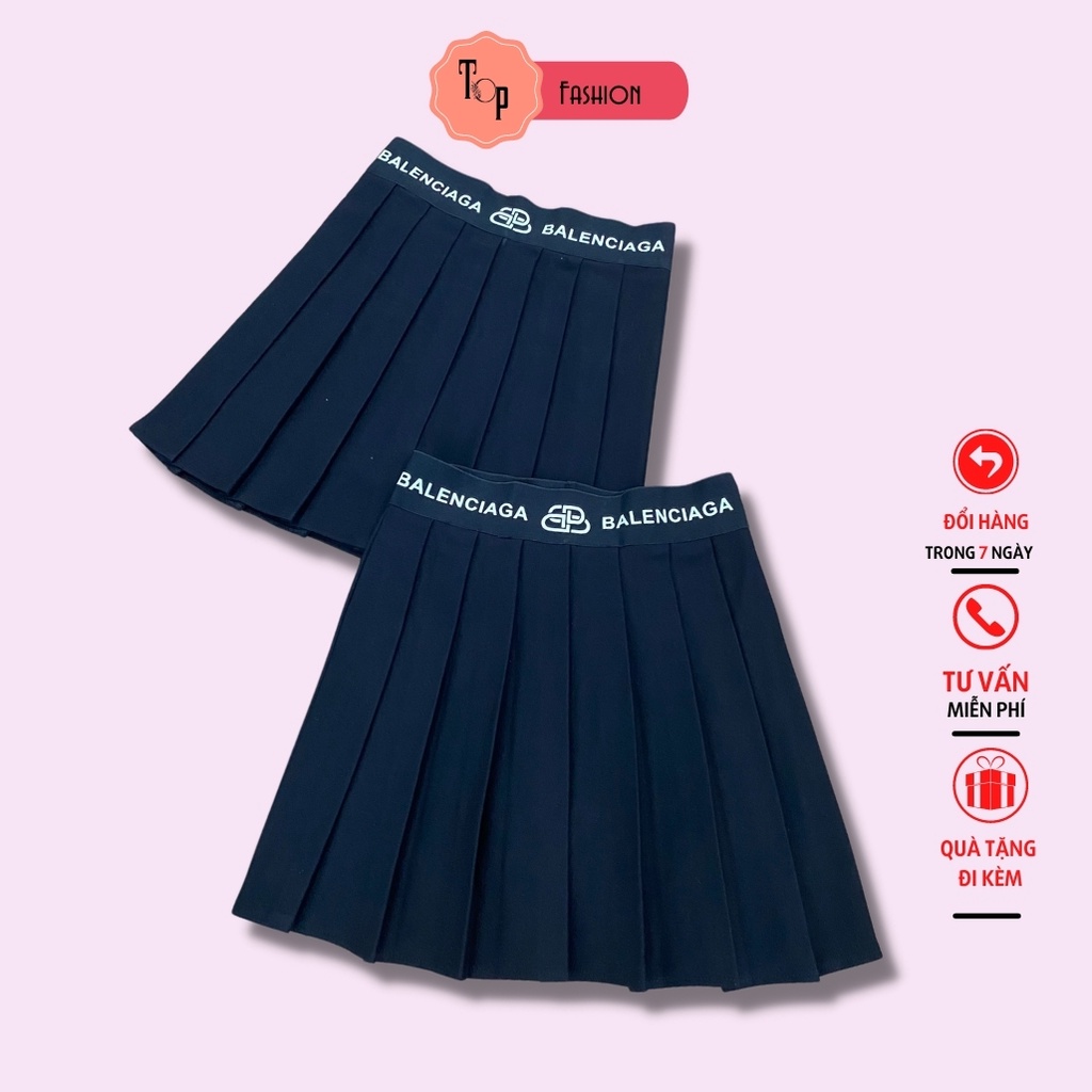 Chân váy ❤Kèm quà tặng❤ chân váy xếp ly ,Quần đùi trong co giãn 4 chiều cạp chun TB Mầu Đen 3 size S M L