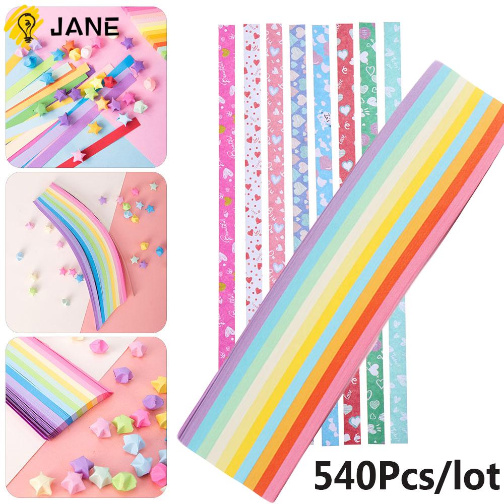 Set 540 miếng giấy xếp origami một mặt nhiều màu sắc trang trí sổ tay diy