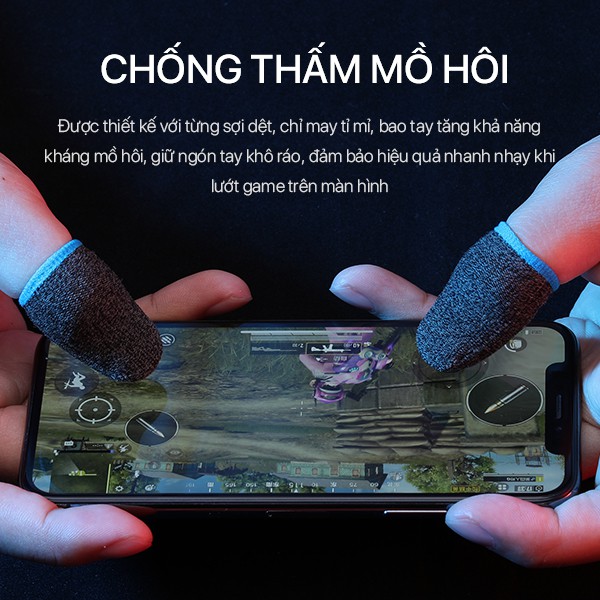 Găng tay chơi game Sợi đồng chống mồ hôi co dãn siêu bền dành cho game PUBG FF Tốc Chiến Liên Quân mobile - ACOME AFS01 | BigBuy360 - bigbuy360.vn