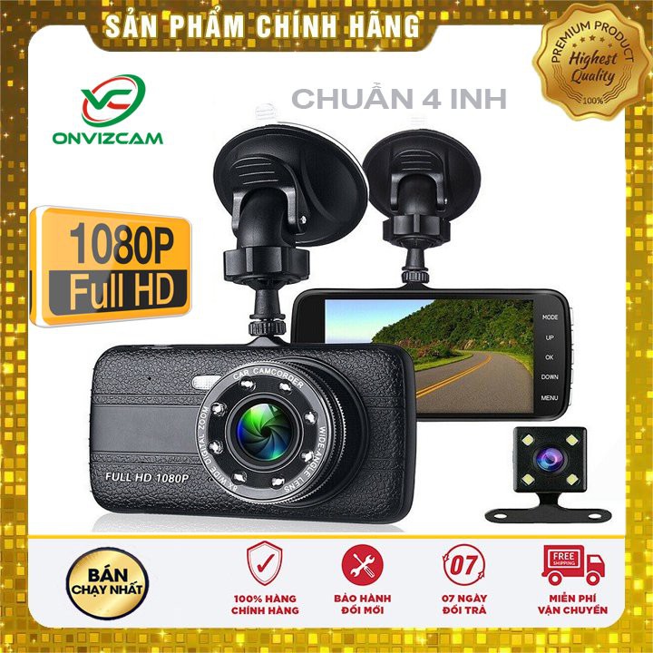 [Mã 1010ELSALE hoàn 7% đơn 300K] CAMERA HÀNH TRÌNH Ô TÔ TRƯỚC SAU FULL HD1080P Onvizcam X004/ X002