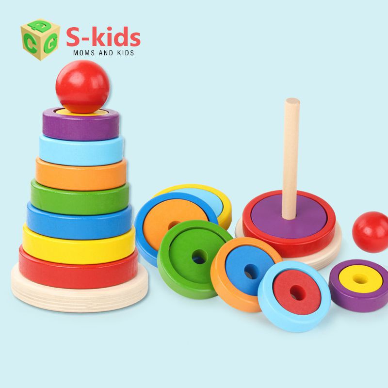 [Mã LIFETOYS1 giảm 30K đơn 99K] Đồ Chơi Gỗ vivitoys, Combo bảng chữ cái tiếng việt in Hoa và tháp xêp chồng lồng khối