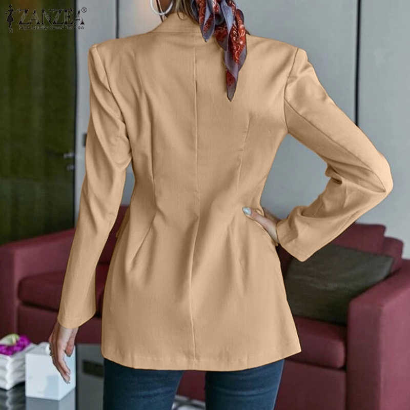 Zanzea Áo Khoác Blazer Dài Tay Màu Trơn Thời Trang Nữ Tính