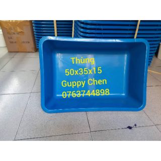  Combo 10 khay xanh nuôi cá 50x35x13cm