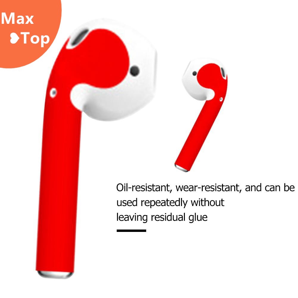 [cod] Airpods Headset Sticker Simple Apple Headset Box Solid Color Bluetooth Wireless Headset Dustproof Sticker