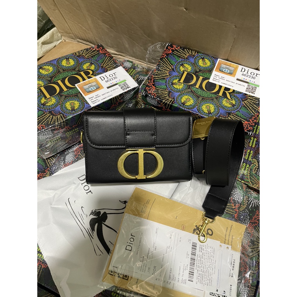 Túi đeo chéo chữ CD size 18cm fullbox dây bản to