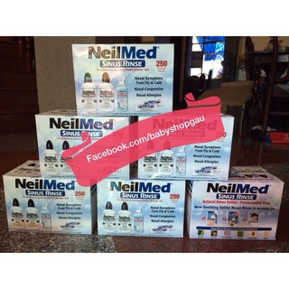 Set 2 bình rửa Neilmed + 250 gói muối + 1 xịt mũi Neilmed
