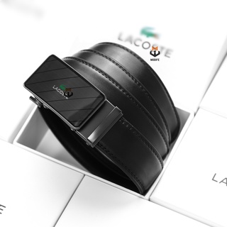 Thắt lưng nam/ Dây Nịt Nam Lacost Belt Đen Trơn Dây lưng khóa tự động thông minh - Modife Shop