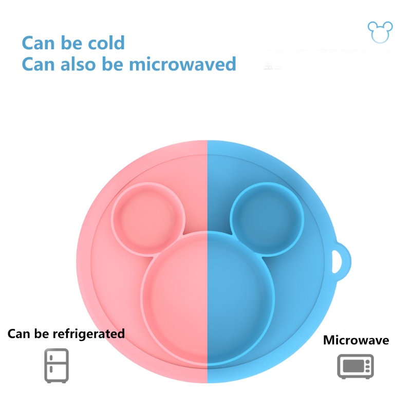 Bát Ăn Chia Ngăn Có Giác Hút Không Chứa BPA Dành Cho Bé Sơ Sinh