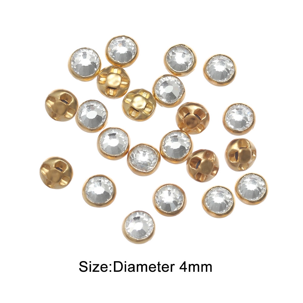 Set 20/40 Nút Áo 2 Màu 4mm Làm Đồ Thủ Công Cho Búp Bê