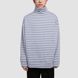 Áo nỉ Cổ lọ 21ST URBAN Adjustable Highneck kẻ ngang màu sáng