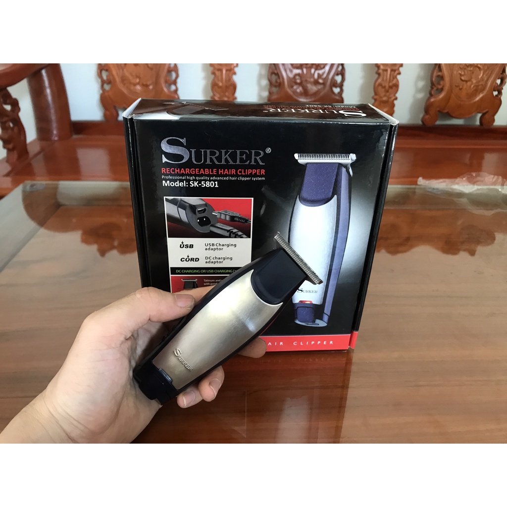 Tông đơ cắt tóc cạo viền Surker SK-5801 chuyên nghiệp