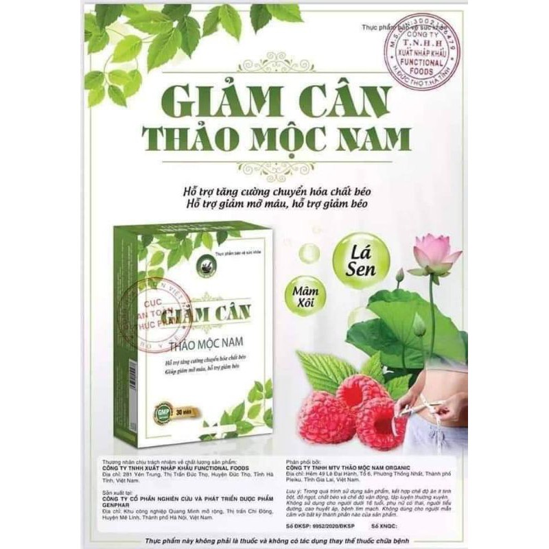 Giảm cân Detox thảo mộc nam hàng công ty
