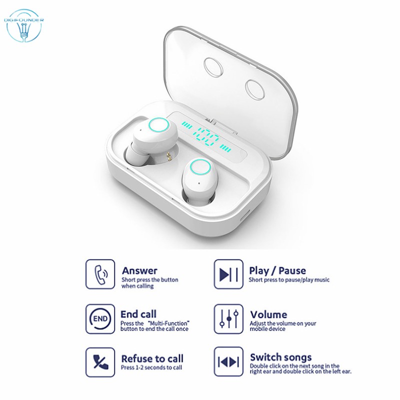 Tại Nghe Bluetooth Không Dây M7 Tws 5.0 Hiển Thị Âm Thanh Sống Động