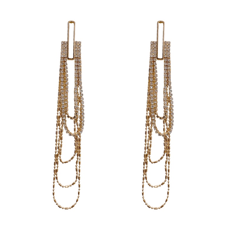 Bông Tai Mạ Bạc 925 Hình Chữ U Dáng Dài Thời Trang