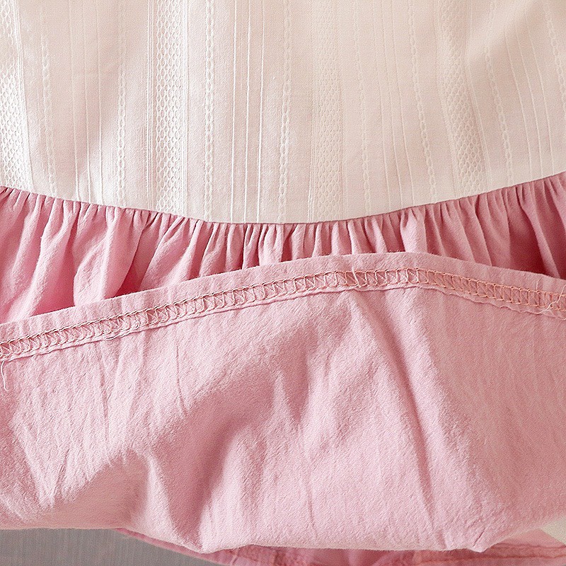 Váy yếm bé gái dáng xòe cộc tay cotton mềm mát VX11 - BÉ NHÀ THỊ