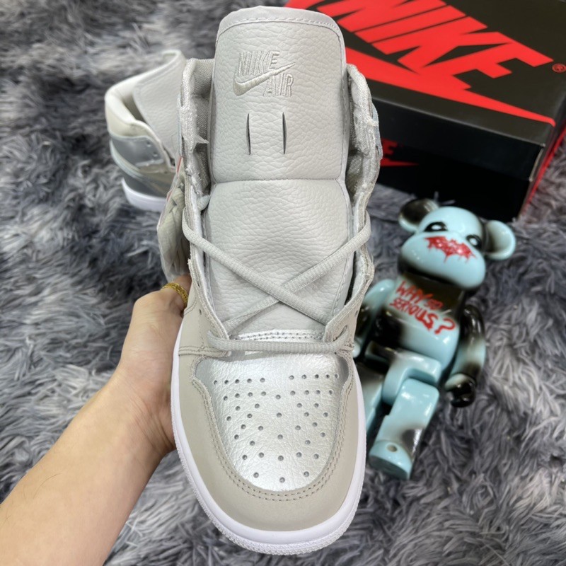Giầy thể thao cao cổ metallic silver xám bạc high hot (ảnh thật +full box)