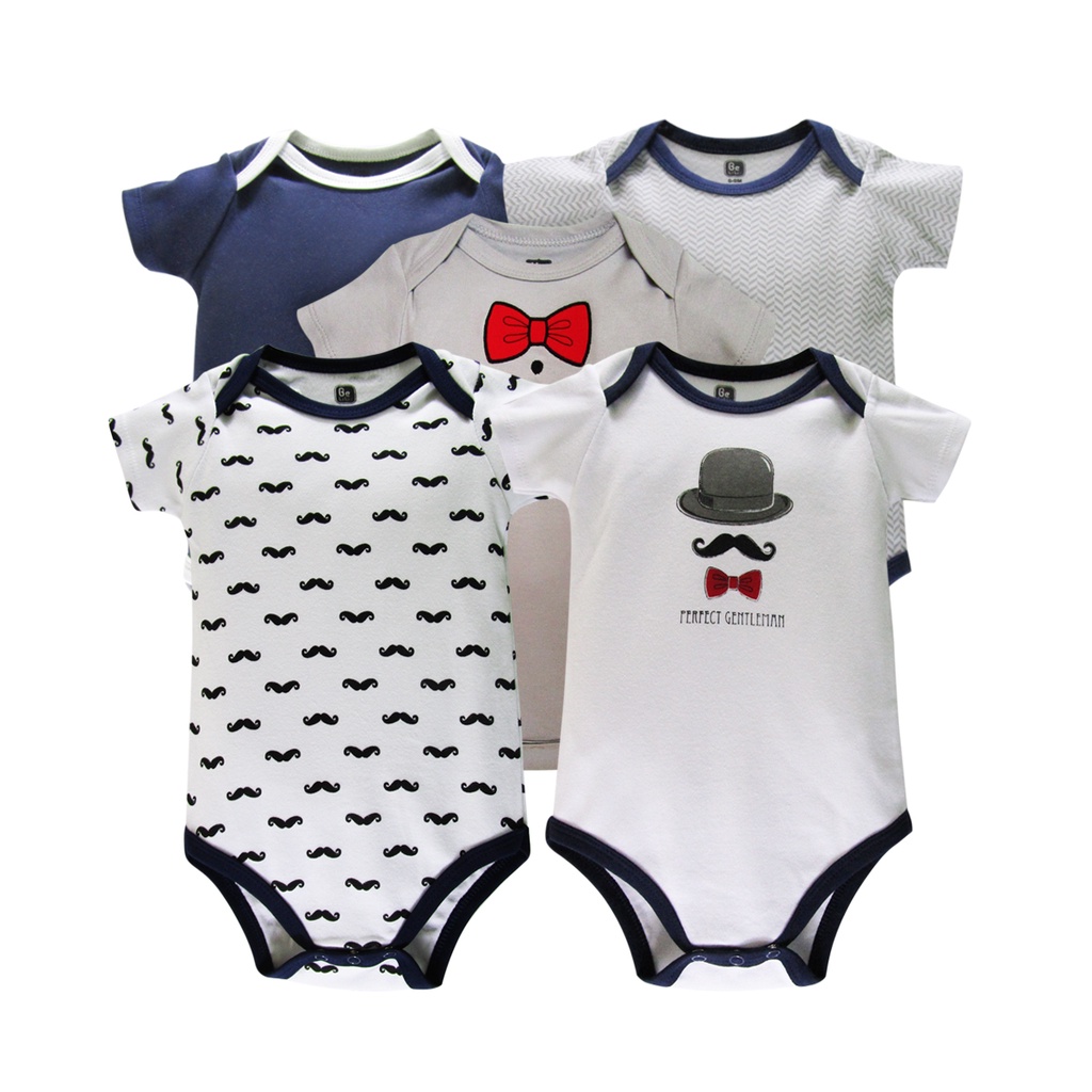 SET 5 Bodysuit Cộc Tay Belitii MŨ NƠ Siêu Đẹp Cho Bé Trai - SABOMART