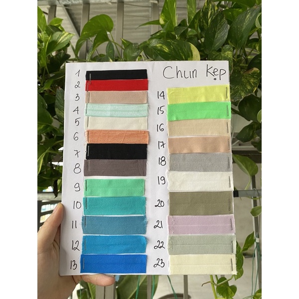 chun kẹp bọc viền, chun mềm (bó 10m)