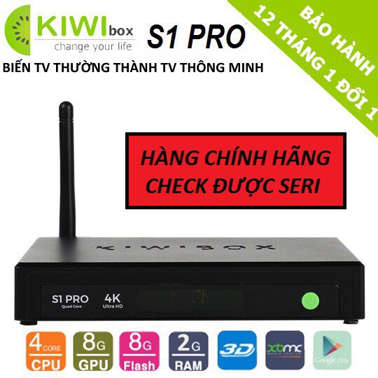 Tivibox Kiwi S1 Pro (FULL BOX) Hàng Chính Hãng Check Được Serial