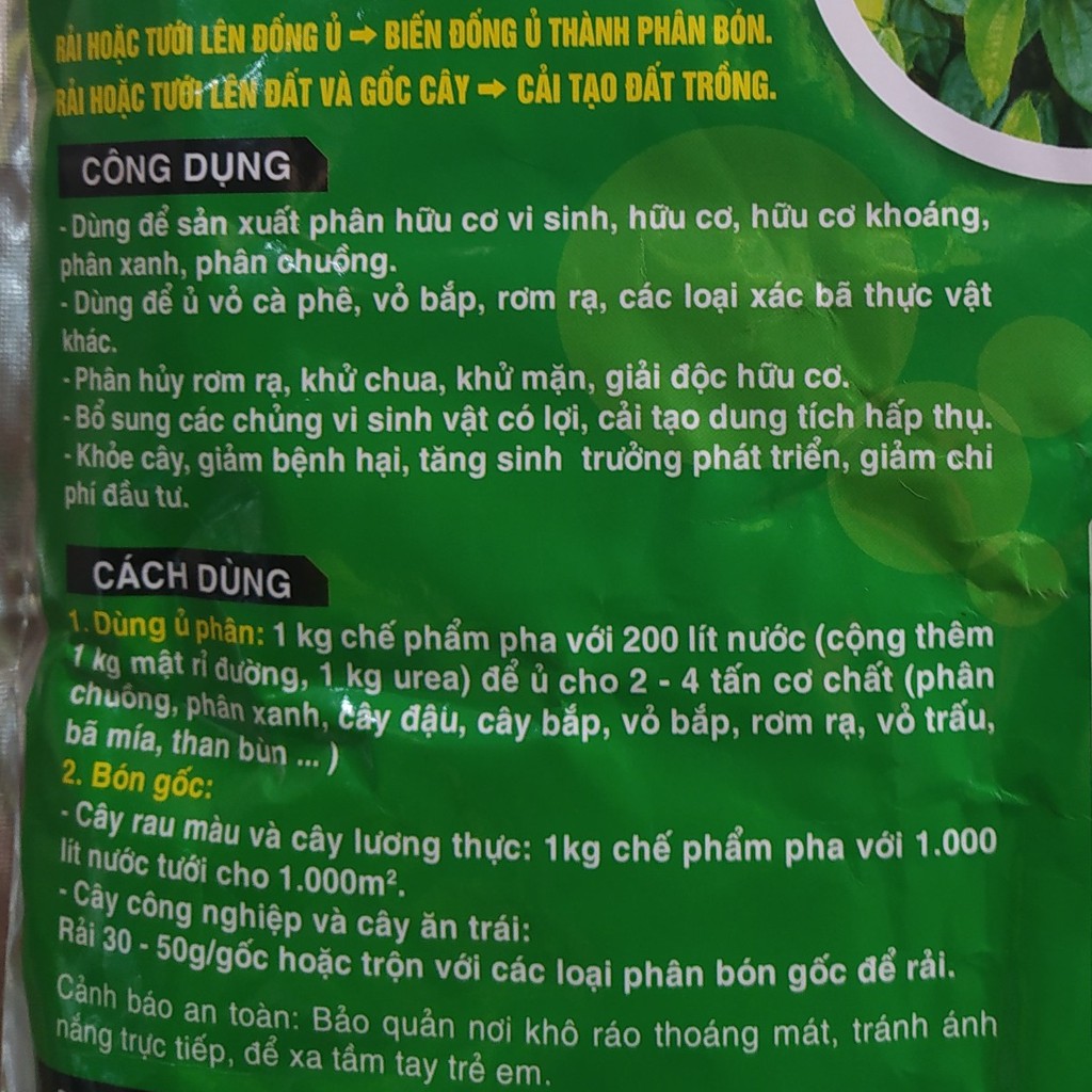 Nấm Đối Kháng Tricoderma - Phân Hữu Cơ Vi Sinh TRICHODERMA 1kg