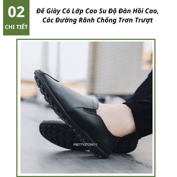 Giày lười, giày mọi nam phong cách Hàn Quốc đi làm đi chơi chất liệu mềm mại siêu thoáng chống trơn trượt