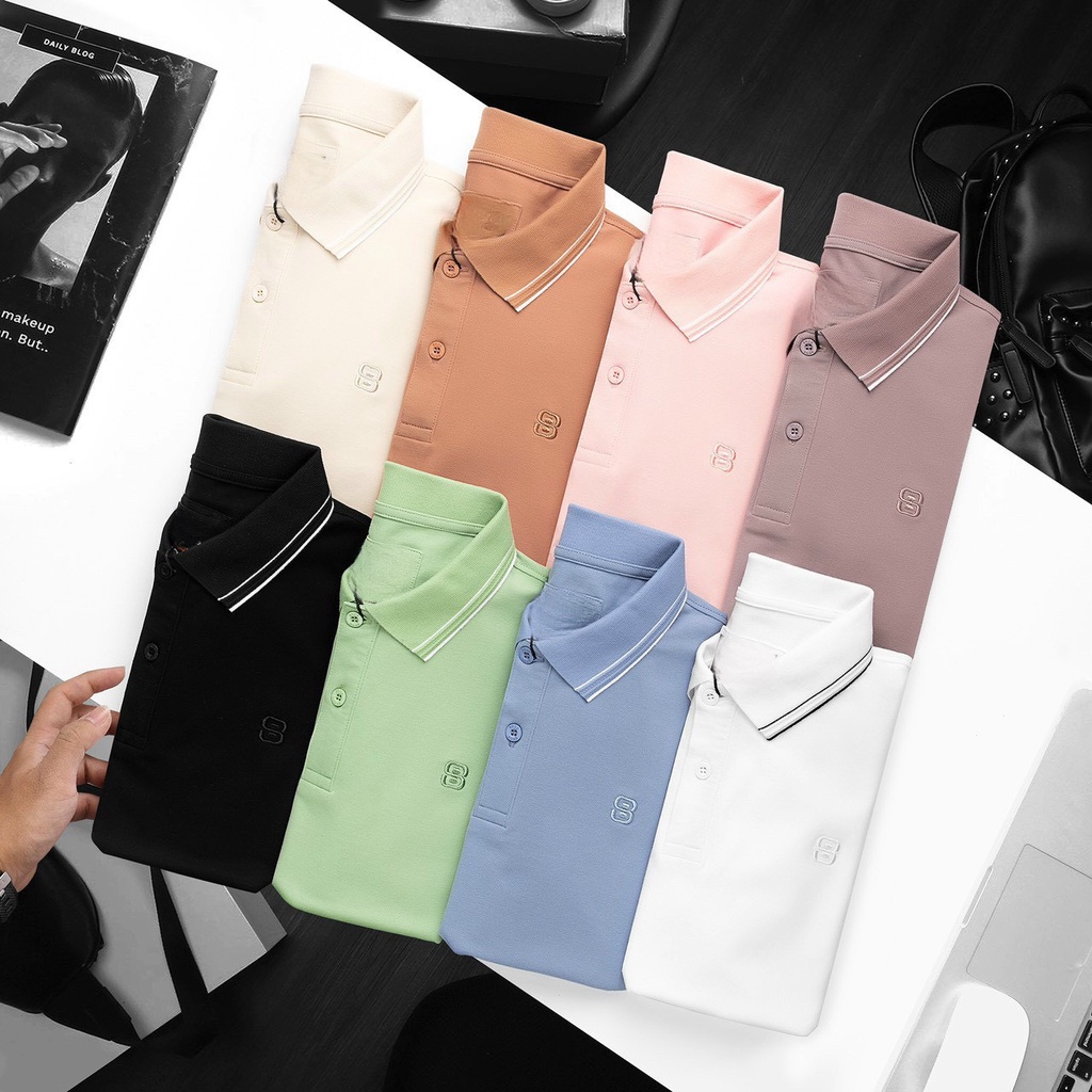 [HCM ] Áo thun Polo Nam cổ bẻ basic vải cá sấu cotton lạnh logo thêu cá tính cổ viền trẻ trung SOZE M ĐẾN 4XL  8