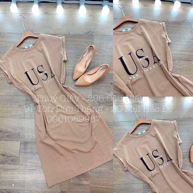 Váy suông có size cánh dơi túi eo form rộng dáng dài | BigBuy360 - bigbuy360.vn