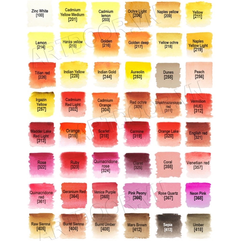 [ARTDOOR] Màu Nước Nén WHITE NIGHTS hạng hoạ sĩ 2.5ml lẻ (số 507~745)