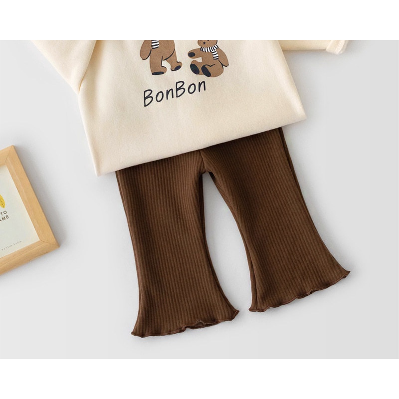 Quần Dài Cotton Ống Loe Họa Tiết Sọc Caro Phong Cách Phương Tây Thời Trang Mùa Xuân Mới Cho Bé Gái IPNN