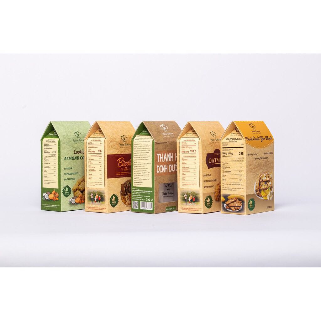 {Baker Baking] Combo bánh dinh dưỡng ăn vặt ít calo 100gr/hộp