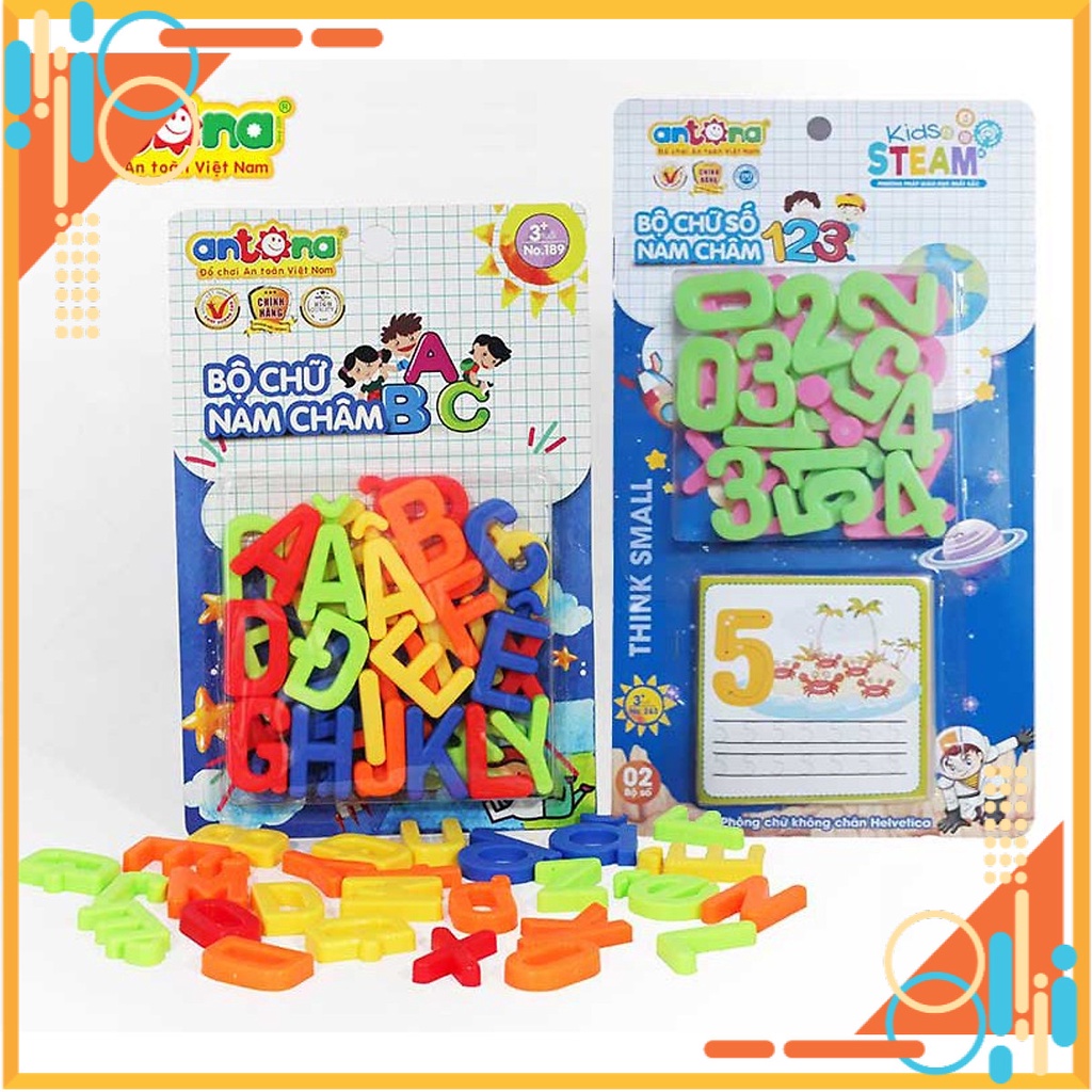 Combo 2 Bộ Chữ ABC Và Bộ Số Học 123 Antona Hàng Việt Nam