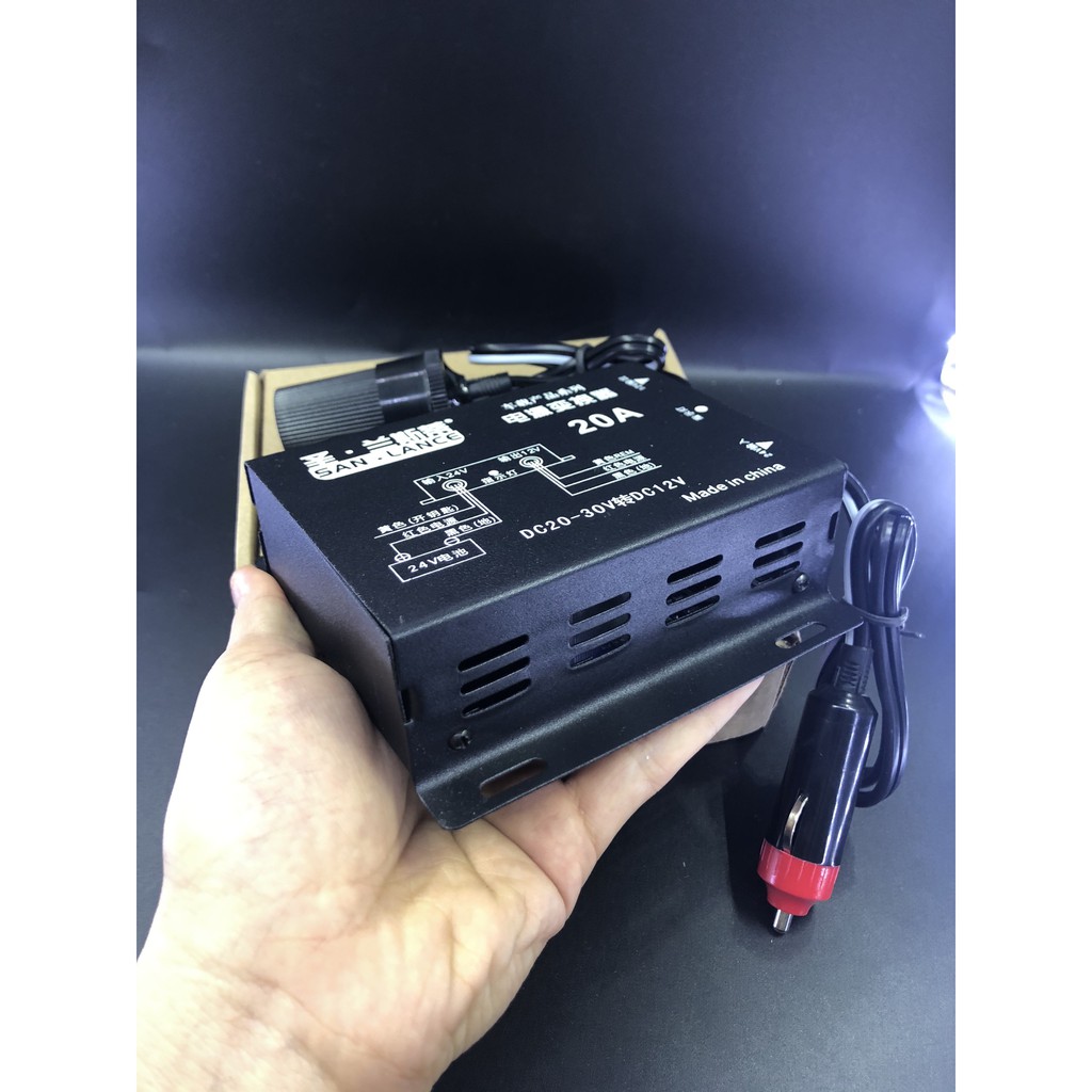 Bộ chuyển đổi điện 24v xuống 12v-20a loại tốt