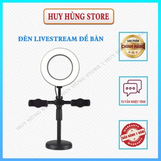 Đèn Size 15cm Kẹp 2 Điện Thoại Livestream, Trang Điểm, Chụp Hình