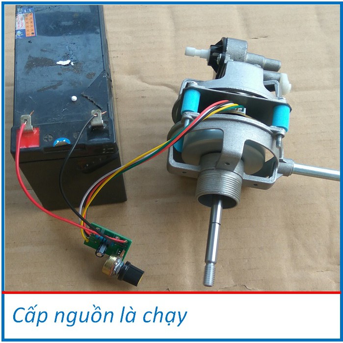 Combo chế quạt: Motor brushless 13v-24v+ điều tốc + tấm pad