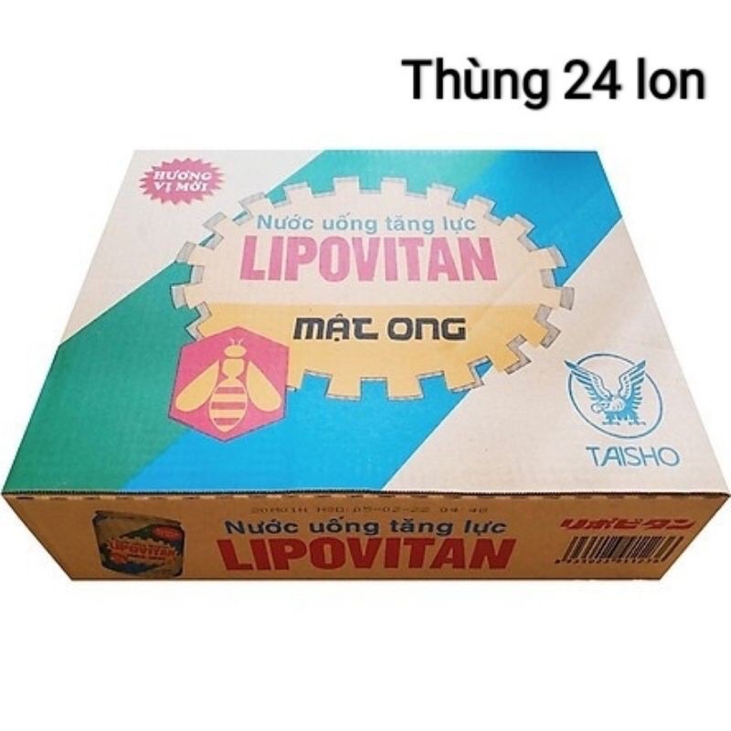 Thùng 24 Lon Nước Uống Tăng Lực Lipovitan Mật Ong/Tongkat Ali