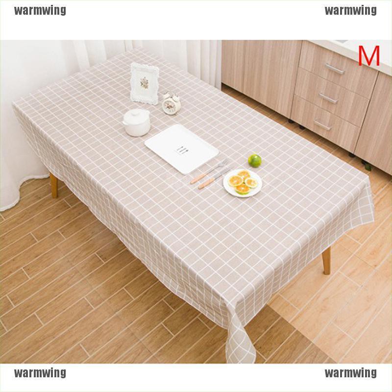 Khăn Trải Bàn Vải Lanh Họa Tiết Caro Trắng Đen Trang Trí Phòng Khách / Bếp / Cà Phê