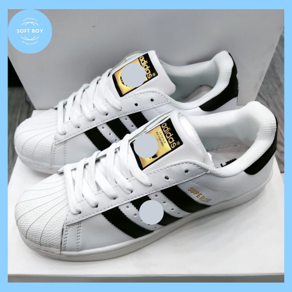 Giày Adidas mũi sò tem vàng - Adidas superstar - Giày adidas 3 sọc - Giày tiện lợi giá rẻ, phong cách soft boy 🚎